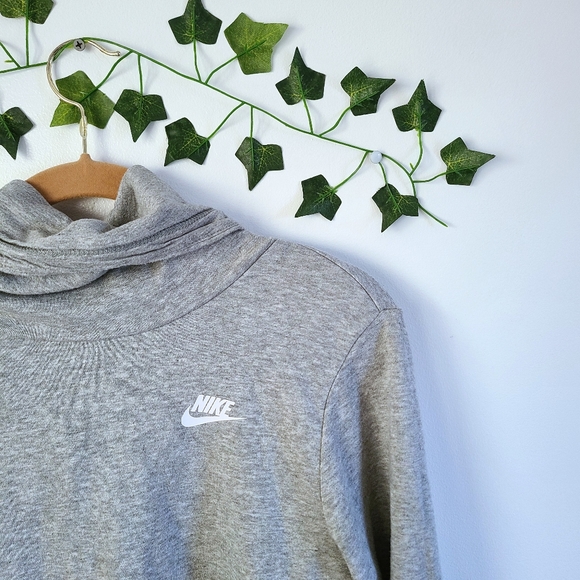 Nike Gray Cowl Neck Hoodie - Picture 1 of 2